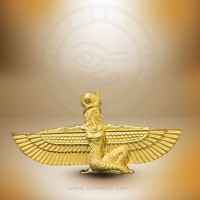 Golden Isis Sun Goddess Pendant